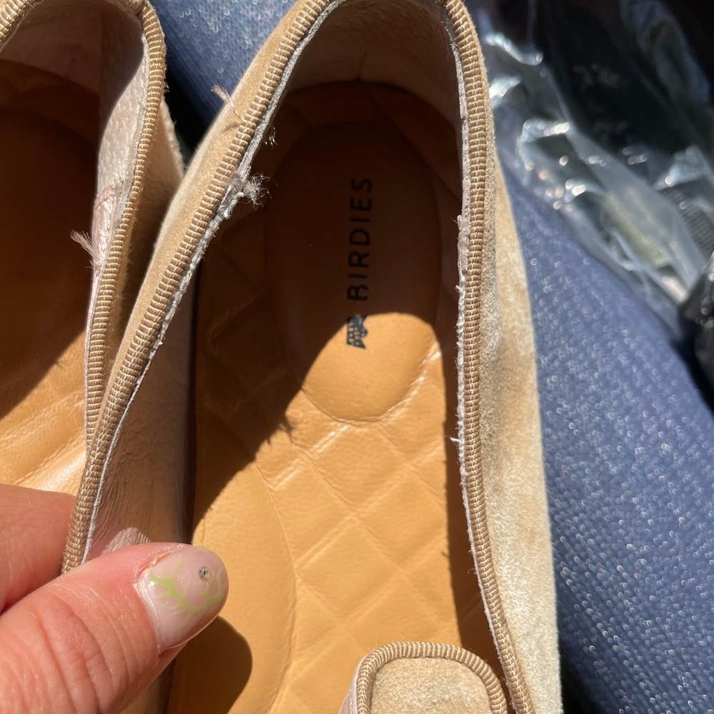 Birdies Tan Suede Camel Sneakers Slip On Shoes swift - Picture 2 of 6